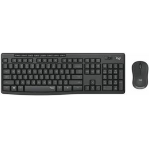 Logitech MK295 Draadloze toetsenbordmuisset met SilentTouch-technologie, sneltoetsen, optische geleiding, nano-USB-ontvanger, draadloze verbinding, ESP QWERTY-lay-out, wit