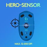 Logitech G305 HERO LIGHTSPEED - Draadloze Gaming Muis - Blauw