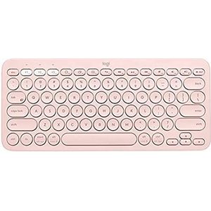 Logitech K380 Bluetooth-toetsenbord met meerdere apparaten, QWERTY Italiaanse lay-out - roze