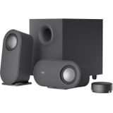 Logitech Z407 Bluetooth-computerspeakers met subwoofer en draadloze bediening, meeslepend geluid, hoogwaardige audio met meerdere ingangen, USB-speakers - Zwart
