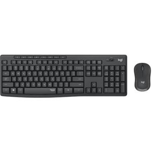 Logitech MK295 draadloos toetsenbord en muis combo SilentTouch-technologie, volledig numeriek toetsenbord, sneltoetsen, nano USB-ontvanger, 90% minder ruis, QWERTY Portugese lay-out, zwart
