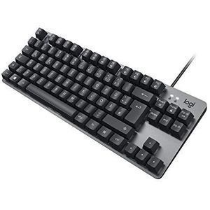 Logitech K835 TKL Bekabeld mechanisch toetsenbord van aluminium, Tenkeyless-toetsenbord zonder numeriek toetsenblok voor pc, met compact en comfortabel design