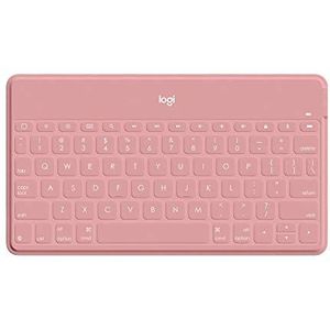 Logitech Keys To-Go Super Slim en Superlicht Bluetooth-toetsenbord voor iPhone, iPad, Apple TV en alle iOS-apparaten - Blush Pink