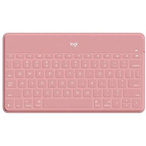 Logitech Keys To-Go Superdun en Superlicht Bluetooth-Toetsenbord voor iPhone, iPad, Apple TV en alle iOS-apparaten - blozen roze