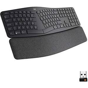 Logitech K860 ERGO Azerty - Draadloos Ergonomisch Toetsenbord met Polssteun