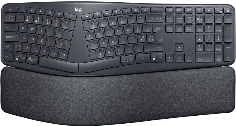 Logitech - ERGO K860 - Toetsenbord - Draadloos - Zwart