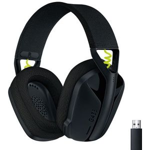 Logitech G G435 LIGHTSPEED & Bluetooth draadloze gaming headset - Lichtgewicht, over-ear, ingebouwde microfoons, 18 uur batterij, compatibel met Dolby Atmos, PC, PS4, PS5, Switch, mobiel - Zwart
