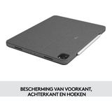 Combo Touch - iPad Hoes - Zwart - Kunststof - Met Toetsenbord