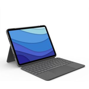Logitech Combo Touch Apple iPad Pro 11 inch (2022/2021/2020) Toetsenbord Hoes QWERTY Grijs