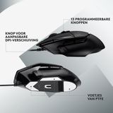Logitech - G502 X - Bedraad - Zwart - Gamingmuis