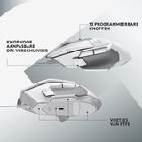 Logitech - G502 X - Bedraad - Wit - Hoogwaardige Gamingmuis