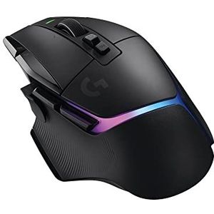 Logitech G G502 X Plus Lightspeed gamingmuis, RGB, draadloos, optische muis, hybride toetsen, Lightsync, RGB, Gaming Hero 25K sensor, compatibel met pc - macOS/Windows - zwart