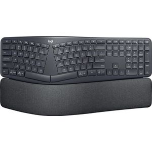 Logitech ERGO K860 for Business draadloos gedeeld toetsenbord, ergonomisch design, veilige Logi Bolt-technologie, Bluetooth, wereldwijd gecertificeerd, Windows/Mac/Chrome/Linux, DEU QWERTZ