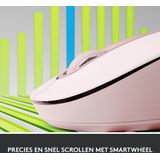 Logitech Signature M650 L Kabellose Maus - für große Hände, Leise Klicks, Anpassbare Seitentasten, Bluetooth, Kompatibilität mit mehreren Geräten - Rosa