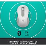 Logitech Signature M650 L - Draadloze Muis - Linkshandig - Off White