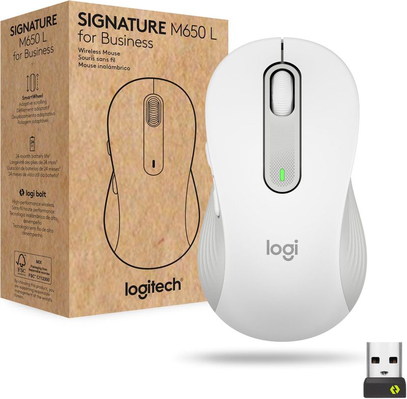 Logitech Signature M650 for Business muis Rechtshandig RF-draadloos + Bluetooth Optisch 4000 DPI