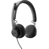 Logitech Zone 750 Over Ear headset Computer Kabel Grafiet Ruisonderdrukking (microfoon) Volumeregeling, Microfoon uitschakelbaar (mute)