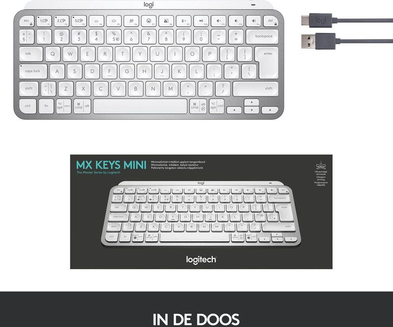 Logitech MX Keys Mini Minimalist Wireless Illuminated Keyboard