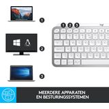 Logitech MX KEYS mini - Draadloos Bluetooth Toetsenbord - AZERTY FR - Pale Grey