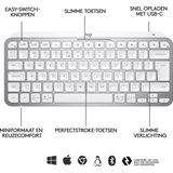 Logitech MX KEYS mini - Draadloos Bluetooth Toetsenbord - AZERTY FR - Pale Grey