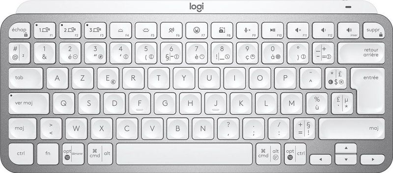 Logitech MX KEYS mini - Draadloos Bluetooth Toetsenbord - AZERTY FR - Pale Grey