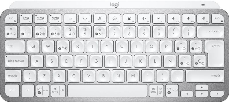 Logitech MX Keys Mini toetsenbord RF-draadloos + Bluetooth QWERTY Spaans Grijs