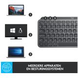 Logitech MX KEYS Mini - Draadloos Bluetooth Toetsenbord - QWERTY ISO - Graphite