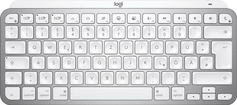 Logitech MX Keys Mini For Mac Minimalist Wireless Illuminated Keyboard toetsenbord Bluetooth QWERTZ Duits Grijs