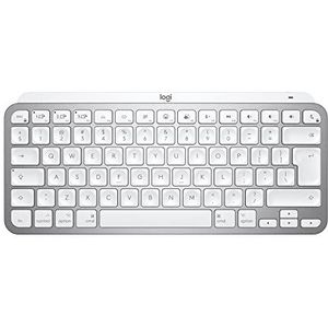 Logitech MX toetsen Mini voor Mac Minimalistisch draadloos toetsenbord, compact, Bluetooth, verlichte toetsen, USB-C, tactiel typen, compatibel met MacBook Pro, Macbook Air, iMac, iPad