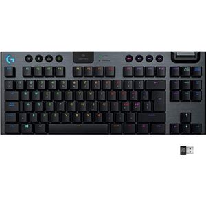 Logitech G 915 LIGHTSPEED TKL Tenkeyless, mechanisch gamingtoetsenbord, verlaagd profiel, GL-Tactile Switches, LIGHTSYNC RGB, 40 uur batterijduur, Italiaans QWERTY, zwart