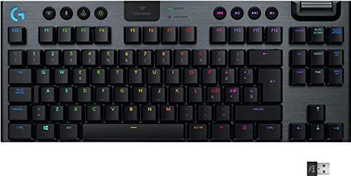 Logitech G 915 LIGHTSPEED TKL gaming-toetsenbord, draadloos, Tenkeyless-mechanisme, diep profiel, GL-tactiele schakelaars, LIGHTSYNC RGB, +40 uur batterijduur, Italiaans QWERTY - zwart