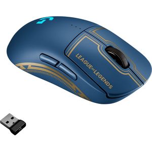 Logitech G PRO - Draadloze Gaming Muis - Blauw - LIGHTSPEED HERO 25K Sensor - 25.600 DPI - RGB - 4-8 Aanpasbare Knoppen