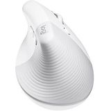 Logitech Lift Vertikale Ergonomische Maus, Kabellos, Bluetooth oder Logi Bolt USB-Empfänger, Leise Klicks, 4 Tasten, Kompatibel mit Windows/macOS/iPadOS, Laptop, PC - Weiß