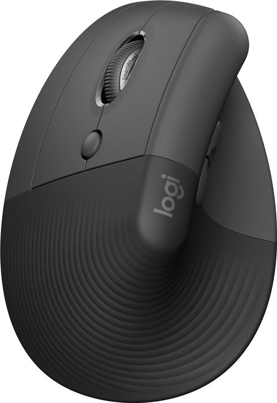 Logitech Lift - Verticale ergonomische muis - Linkshandig - Donkergrijs