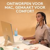 Logitech Lift voor Mac - Draadloze Muis - Bluetooth - Verticaal Ergonomisch - Wit