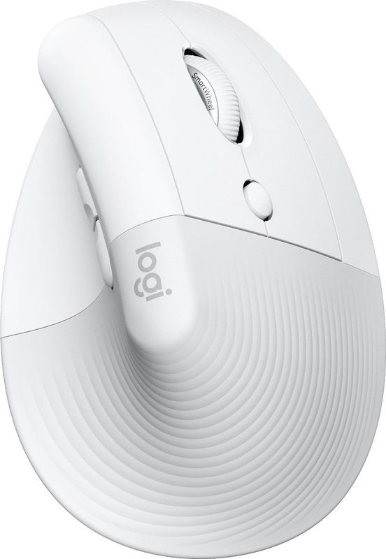 Logitech - Lift - Draadloze Muis - Wit - Ergonomisch Ontwerp