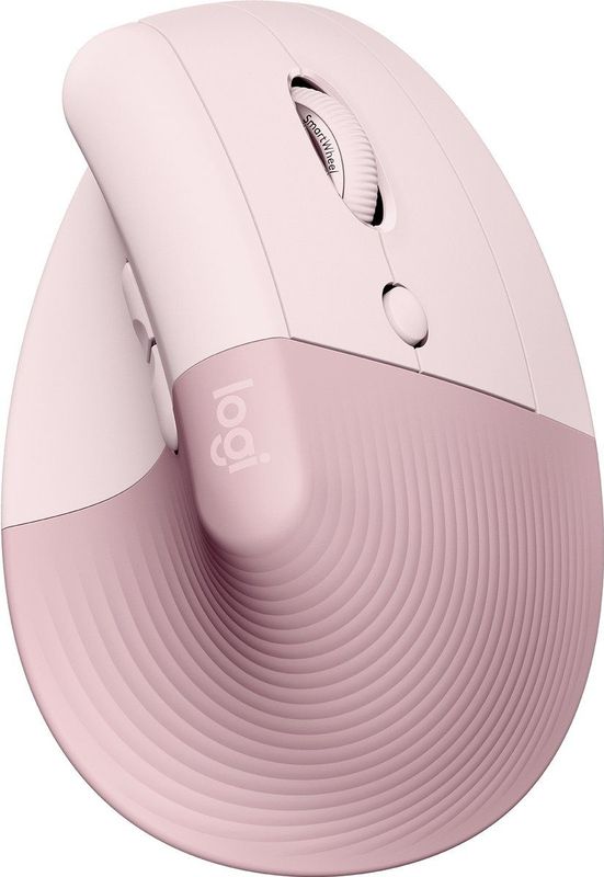 Logitech Lift ergonomische vertikale Maus für Rechtshänder (kabellos, pink)