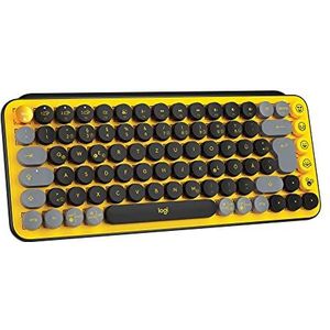 Logitech POP Keys Wireless Mechanical With Emoji Keys keyboard Bluetooth Yellow