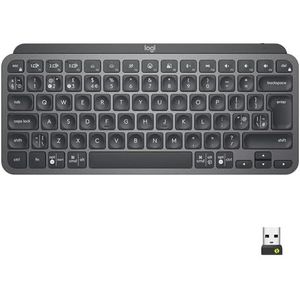 Logitech MX Keys Mini-toetsenbord, draadloos, voor bedrijven, compact, Logi Bolt technologie, achtergrondverlichting, oplaadbaar, wereldwijd gecertificeerd, Windows/Mac/Chrome/Linux, QWERTY Engels