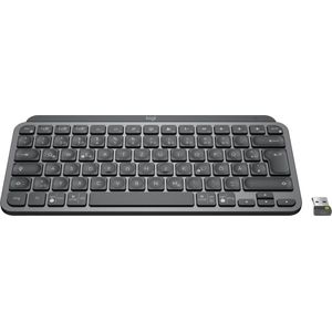 Logitech MX Keys Mini-toetsenbord, draadloos, voor bedrijven, compact, USB-ontvanger, Logi Bolt, achtergrondverlichting, oplaadbaar, Windows, MacOS, Linux, iOS, Android, DEU QWERTZ, grafiet