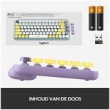 Logitech POP Keys Draadloos mechanisch toetsenbord met aanpasbare emoji-toetsen, internationale QWERTY-lay-out - Daydream