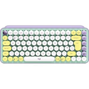 Logitech POP Keys Mechanisch Draadloos Toetsenbord met Aanpasbare Emoji-Toetsen, Duurzaam en Compact Ontwerp, Bluetooth- of USB-Verbinding, Multi-Device en OS-Compatibel - Daydream