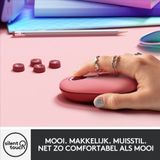 Logitech POP Mouse, draadloze muis met aanpasbare emoji's, SilentTouch-technologie, nauwkeurig/snel scrollen, compact ontwerp, Bluetooth, Multi-Device, OS-Compatibel - Heartbreaker