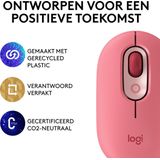 Logitech POP Mouse - Draadloze Emoji Muis met Bluetooth - Heartbreaker Rose