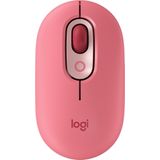 Logitech POP-muis, draadloze muis met emoji's, personaliseerbaar, SilentTouch-technologie, nauwkeurig scrollen, compact design, Bluetooth, USB, meerdere apparaten, compatibel met OS - Heartbreaker