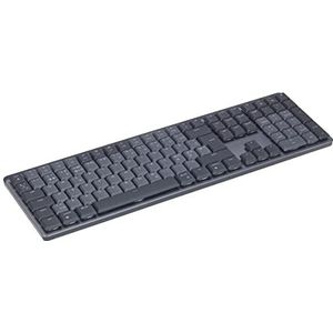 Logitech MX mechanisch toetsenbord, draadloos, achtergrondverlichting, krachtig, klikschakelaar, Nordic QWERTY-toetsenbord - grijs