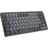 Logitech MX Mechanische kabellose Mini-Tastatur mit Beleuchtung, Taktile leise Tasten, Hintergrundbeleuchtung, Bluetooth, USB-C, macOS, Windows, Linux, iOS, Android, Metall, Deutsches QWERTZ - Graphit