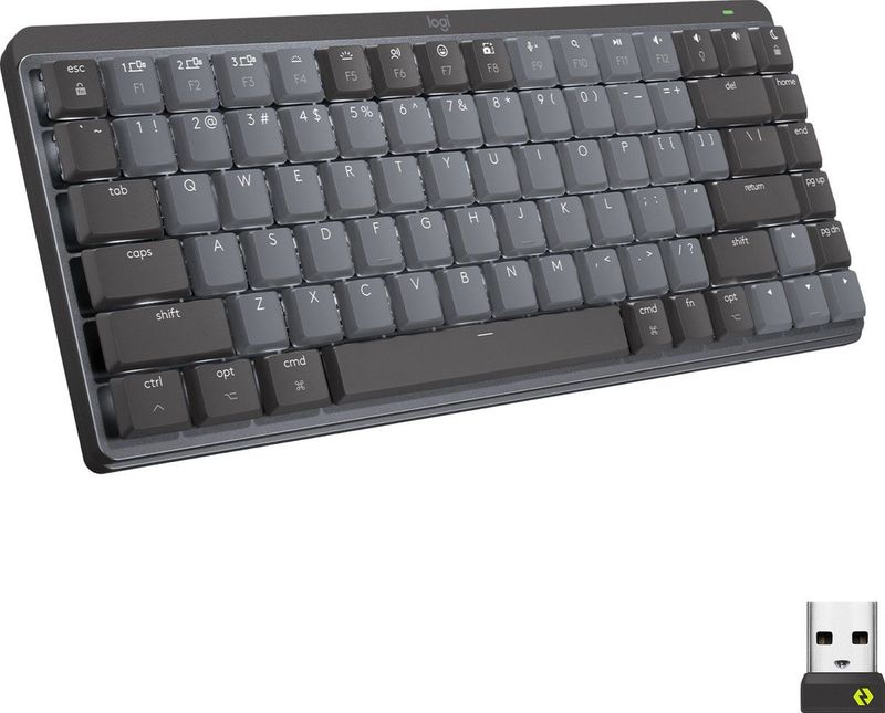 Logitech MX Mini Mechanical toetsenbord RF-draadloos + Bluetooth QWERTY US International Grafiet, Grijs