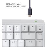 Logitech MX Mechanical Mini - Draadloos Toetsenbord - Geschikt voor Mac - QWERTZ - Wit