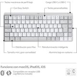 Logitech - MX Mechanical Mini - Draadloos Toetsenbord - Wit - QWERTY US